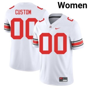 Womens 2025-26 College Football White Custom #00 OSU Buckeyes Jerseys 558854-321