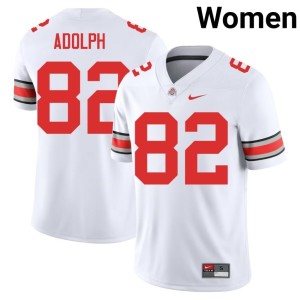 Women White High School David Adolph College Football Go Bucks #82 Jerseys 950606-130
