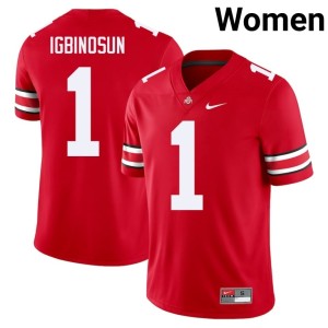 Women Ohio State Scarlet Davison Igbinosun Replica #1 College Football Jersey 548627-842