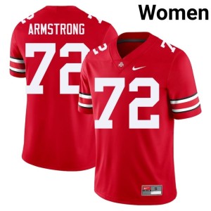 Womens #72 College Football Deontae Armstrong The Ohio State Scarlet Alumni Jerseys 566372-696