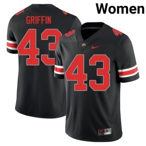 Women's Alumni Buckeye Nation Blackout #43 Diante Griffin College Football Jerseys 489066-322
