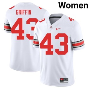 Women's Buckeye Nation Alumni #43 White College Football Diante Griffin Jerseys 303395-583