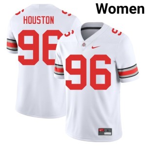 Womens Eddrick Houston OSU White 2025-26 College Football #96 Jersey 690782-929