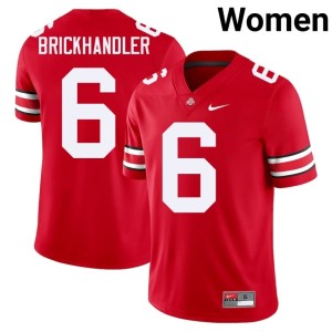 Women Eli Brickhandler College Football Replica Scarlet Ohio State Buckeyes #6 Jersey 127777-993