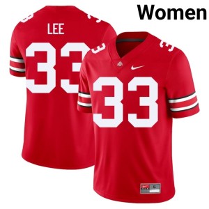 Women's Scarlet Limited College Football #33 The Buckeyes Eli Lee Jersey 659751-621