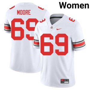 Womens Limited College Football White Buckeye Nation #69 Ian Moore Jersey 725317-634