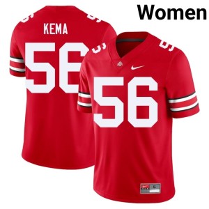 Womens 2025 Ohio State Buckeyes #56 Isaiah Kema College Football Scarlet Jerseys 464927-383