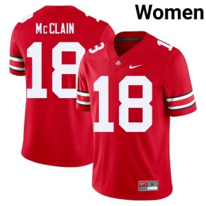 Womens College Football Jaylen McClain Go Bucks Scarlet #18 Player Jerseys 634551-711