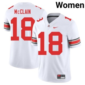 Womens White Go Bucks Limited Jaylen McClain #18 College Football Jerseys 153032-659