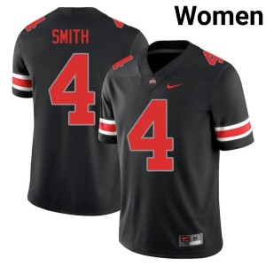 Womens 2025-26 College Football The Fighting Buckeyes #4 Jeremiah Smith Blackout Jersey 759387-637