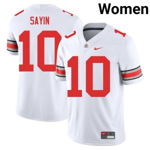 Women's College Football #10 Julian Sayin Official White The Buckeyes Jersey 968851-979