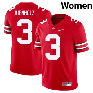 Womens High School Lincoln Kienholz College Football Scarlet #3 Buckeye Nation Jersey 435089-475
