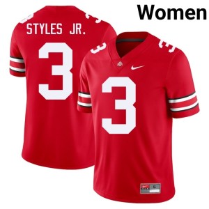 Womens College Football Scarlet Ohio State #3 Lorenzo Styles Jr. Player Jersey 384198-539