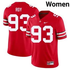 Women The Ohio State College Football #93 Maxwell Roy Scarlet NCAA Jersey 812410-643