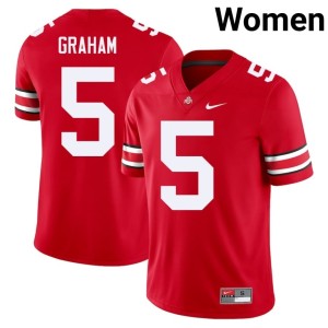 Women's The Fighting Buckeyes #5 College Football Scarlet 2025 Mylan Graham Jerseys 634718-172