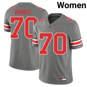 Women #70 Grey Limited College Football Ohio State Phillip Daniels Jerseys 554177-240
