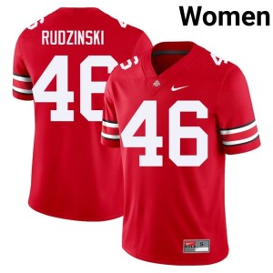 Women #46 Ryan Rudzinski The Ohio State Scarlet College Football Stitched Jerseys 435735-836
