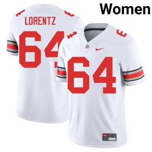 Womens Simon Lorentz College Football #64 White 2025 The Ohio State Jersey 272613-615
