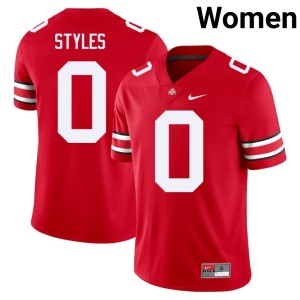 Women Ohio State Buckeyes Game #0 Sonny Styles College Football Scarlet Jersey 577297-399