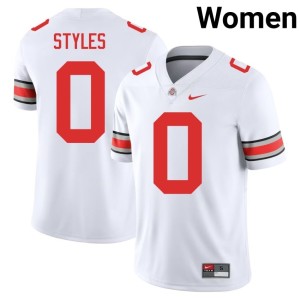 Women Ohio State Sonny Styles Stitched White College Football #0 Jersey 747790-701