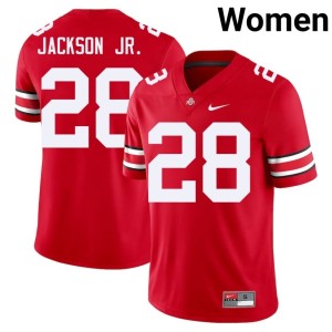 Womens College Football The Fighting Buckeyes Embroidery Stanley Jackson Jr. Scarlet #28 Jersey 883854-345