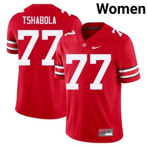 Women OSU High School Tegra Tshabola #77 College Football Scarlet Jerseys 728630-168