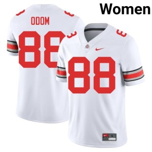 Women White College Football #88 Trajen Odom Buckeye Nation University Jerseys 766226-447