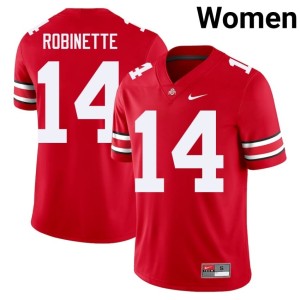 Women's Game #14 Trey Robinette Scarlet College Football Ohio State Buckeyes Jerseys 345848-597