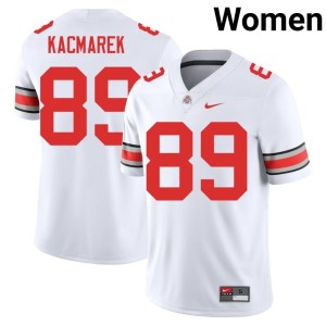Women Go Bucks #89 Player College Football Will Kacmarek White Jersey 145851-418