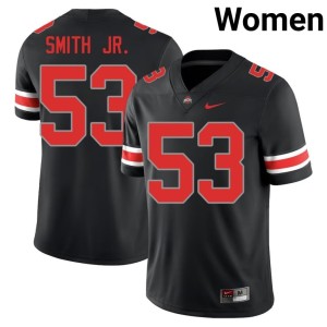 Women's #53 Blackout Go Bucks College Football Will Smith Jr. 2025-26 Jerseys 183232-302