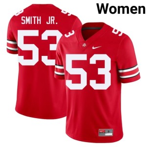Women College Football NCAA The Buckeyes Will Smith Jr. #53 Scarlet Jersey 184984-204
