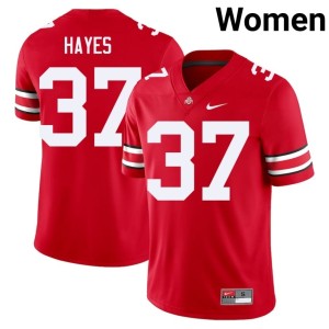 Womens #37 Zach Hayes Scarlet The Fighting Buckeyes NCAA College Football Jersey 878371-748