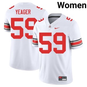 Women Alumni White #59 Ashton Yeager College Football The Buckeyes Jersey 906846-976