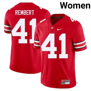 Women's Braxton Rembert #41 Scarlet Ohio State Limited College Football Jersey 282760-443