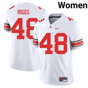 Women's The Ohio State College Football Dalton Riggs White #48 Player Jerseys 307488-274