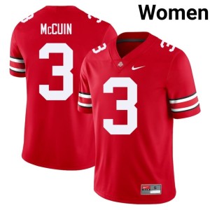 Women's Devin McCuin The Buckeyes Replica #3 College Football Scarlet Jerseys 922093-394
