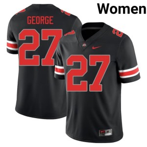 Women's College Football High School Eddie George Blackout #27 Go Bucks Jerseys 196573-829
