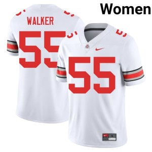 Women #55 High School Go Bucks College Football White John Walker Jersey 224719-378