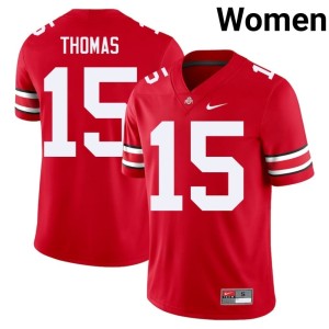 Women's High School #15 Ohio State College Football Jordan Thomas Scarlet Jerseys 952540-969
