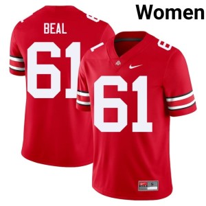 Womens College Football Landon Beal #61 Buckeye Nation Scarlet 2025-26 Jerseys 673221-169