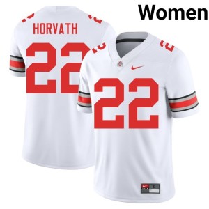 Womens OSU Buckeyes Limited #22 Les Horvath College Football White Jerseys 985973-743