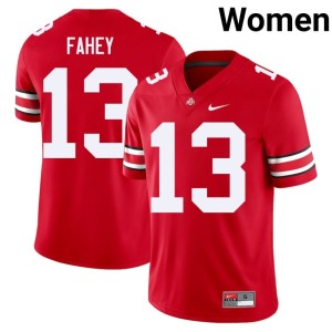 Women's #13 College Football Scarlet Limited Ohio State Luke Fahey Jerseys 810790-838