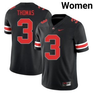 Womens College Football Blackout Limited Michael Thomas #3 Buckeye Nation Jersey 384851-980