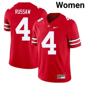 Womens #4 College Football Qua Russaw High School Scarlet OSU Buckeyes Jerseys 155191-174