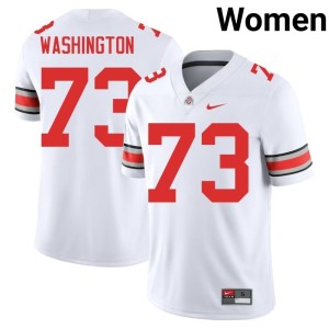 Women's 2025-26 Ohio State White Vasean Washington #73 College Football Jersey 574967-721