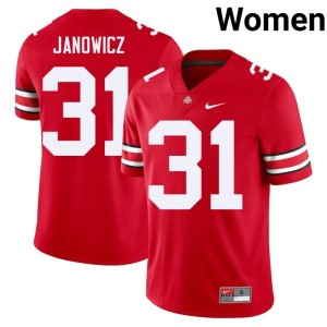 Women Scarlet Vic Janowicz #31 College Football The Buckeyes Alumni Jersey 728282-577