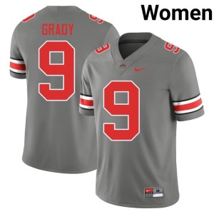 Women #9 Alumni OSU Grey College Football Zion Grady Jersey 790208-203