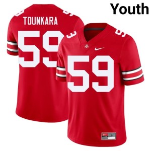 Youth Go Bucks High School College Football Scarlet Ahmed Tounkara #59 Jersey 656214-175