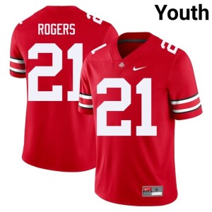 Youth College Football Scarlet Replica OSU Buckeyes #21 Anthony Rogers Jerseys 698496-682