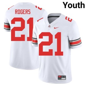 Youth College Football Anthony Rogers Limited White Ohio State Buckeyes #21 Jerseys 831043-770
